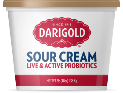 Product image of a 3 pound tub of Darigold Sour Cream.