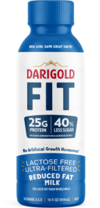 14 0z bottle of Darigold FIT 2% milk