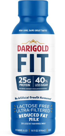 14 0z bottle of Darigold FIT 2% milk