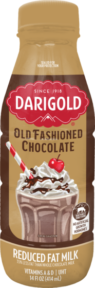 Product image of 14 ounce Darigold old fashioned chocolate milk in a single serve bottle