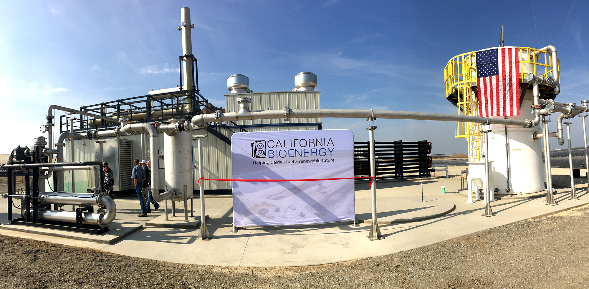 An industrial bioenergy facility in the desert