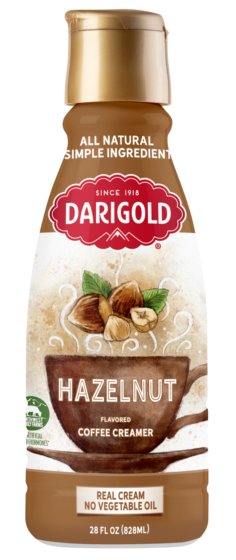 Product image of a 28 ounce bottle of Darigold Hazelnut Coffee Creamer