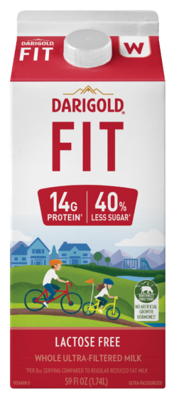 Product image of Darigold FIT Ultra-Filtered Whole Milk in a 59 ounce carton
