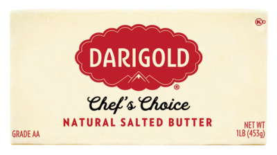 Product image of a one pound block of Darigold salted butter Chef's Choice