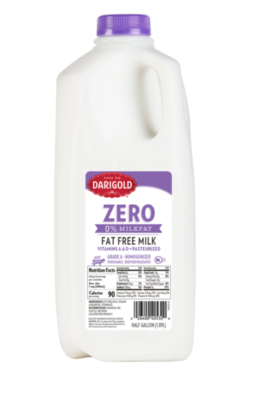 Product image of Darigold fat free milk in a half gallon jug