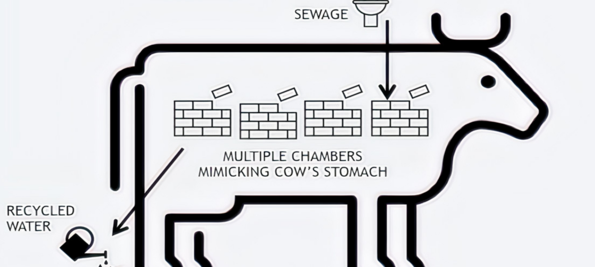 A graphic of a cow's stomach