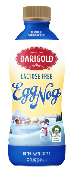 Product image of a 32 ounce bottle of Darigold's lactose-free eggnog