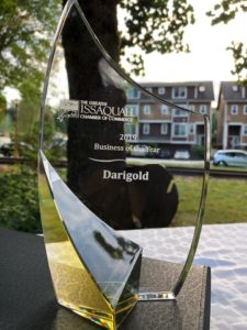 Glass engraved trophy