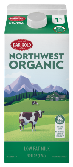 Product image of Darigold Northwest Organic Low Fat Milk in a 59 ounce carton