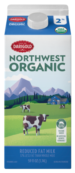 Product image of Darigold Northwest Organic Reduced Fat Milk in a 59 ounce carton