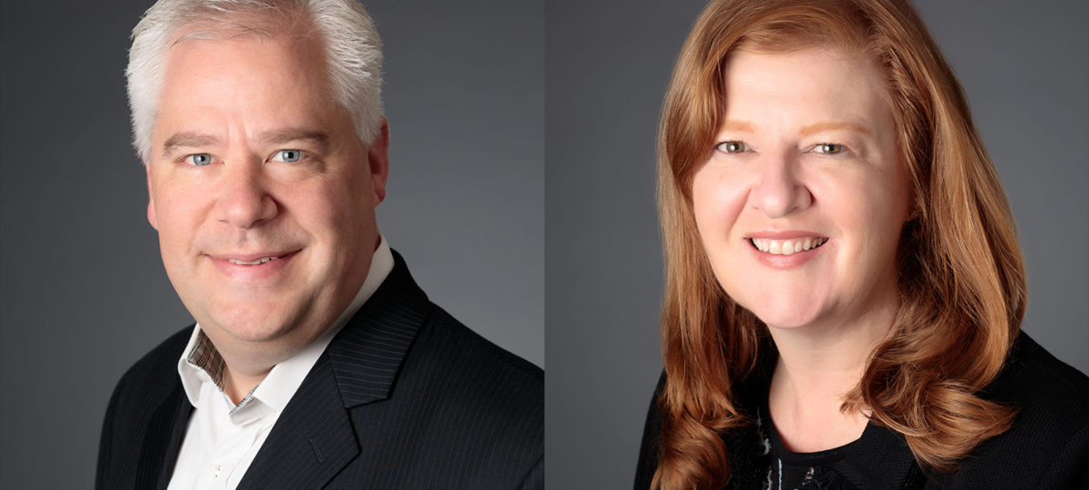 Professional portraits of a man and woman