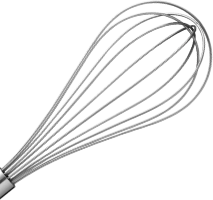 The top of a whisk